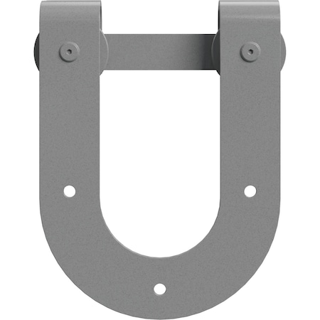 Ekena Millwork Premium Horseshoe Roller Hanger w/ Bolts for Barn Door for 1 3/8" Doors, Flint Gray GB60013R2FG